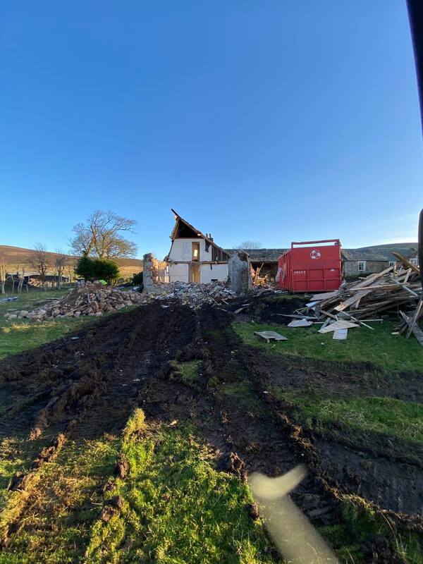 Farm Building Demolition  in Edinburgh, Scotland by Brown Demolitions Ltd