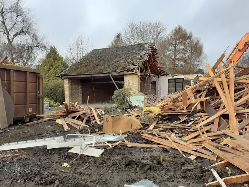 Completed Residential demolition project in Edinburgh Scotland, contact Brown Demolitions for a residential demolition quote, click here for more info