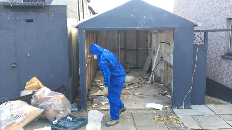 Asbestos shed removal in Edinburgh by Brown Demolitions Ltd