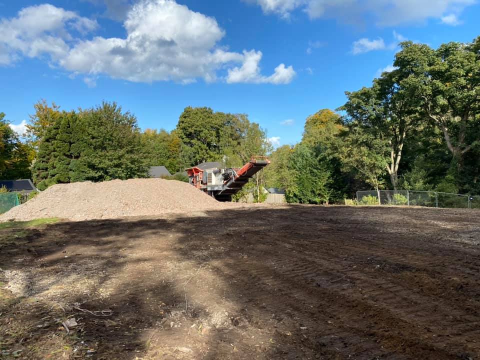 Brown Demolitions Ltd onsite crusher hire and recycled aggregates in Edinburgh