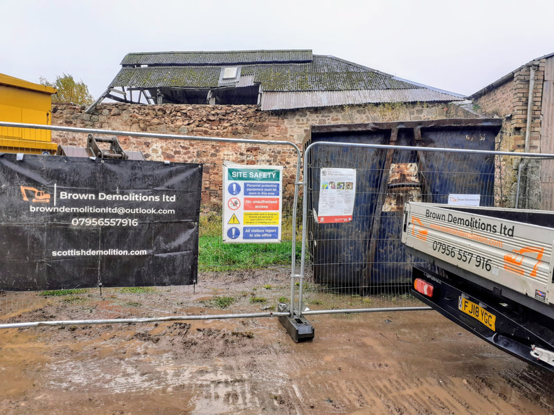 Farm building demolition contractor in East Lothian Scotland, click here and contact Brown Demolitions Ltd