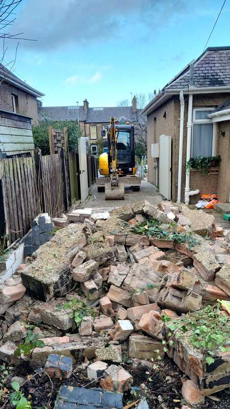 Driveway Garage demolition contractor in Edinburgh, click and contact Brown Demolitions for a demolition quote