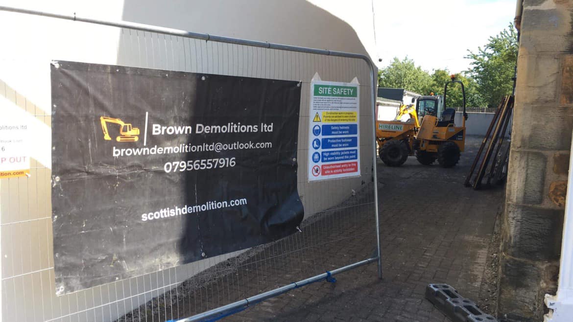 House extension demolition in Fife by Brown Demolitions Ltd