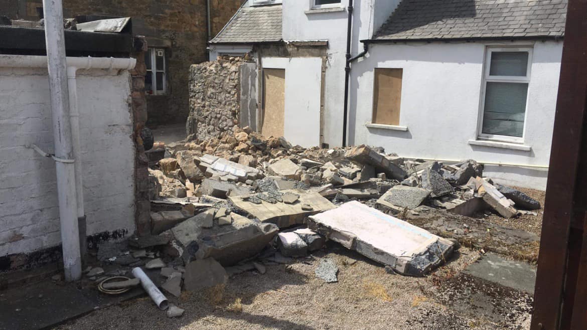 House extension demolition in Fife by Brown Demolitions Ltd