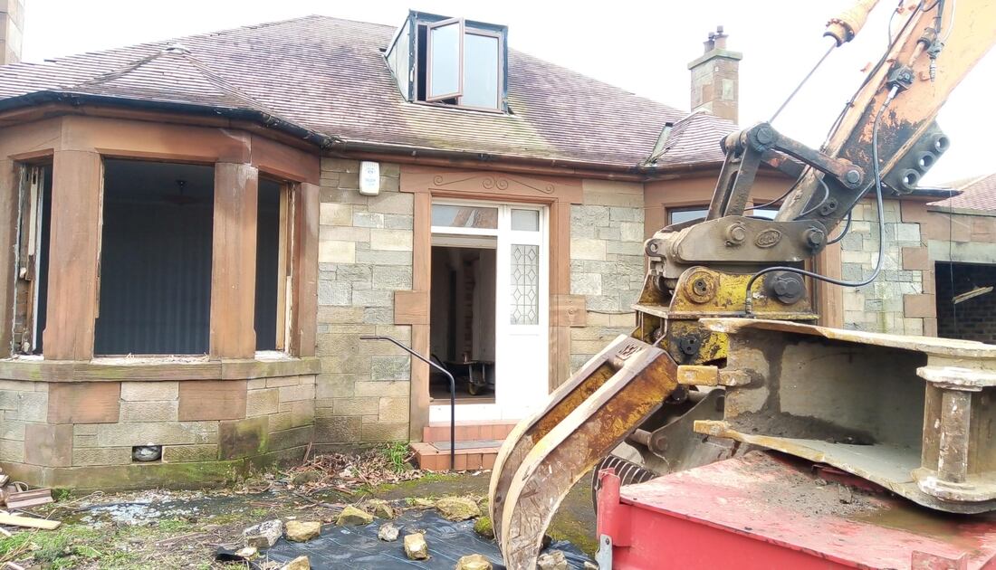 Residential demolition in Musselburgh, East Lothian click here for more information