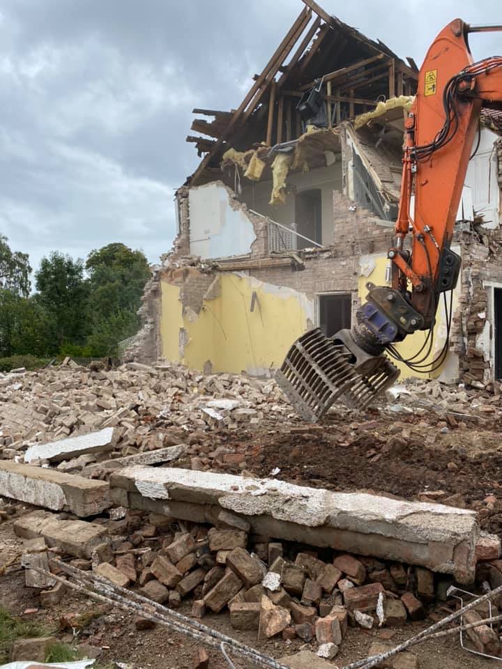 House demo and plot clearance in Edinburgh by Brown Demolitions Ltd