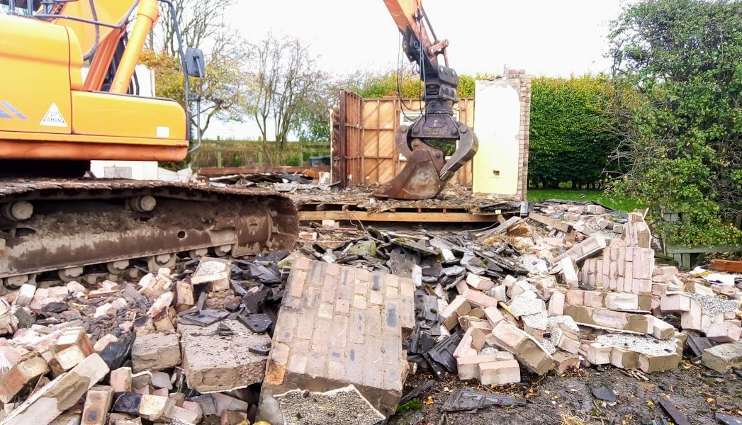 House demolition in West Lothian by Brown Demolitions Ltd, click here