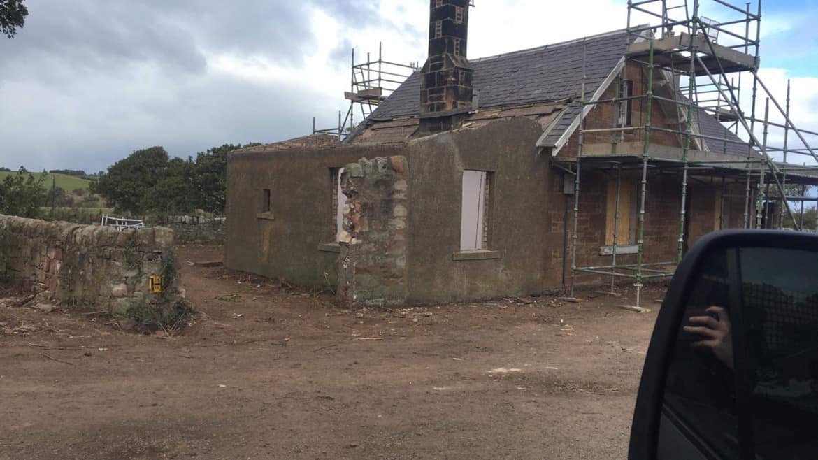 House demolition in Midlothian by Brown Demolitions Ltd