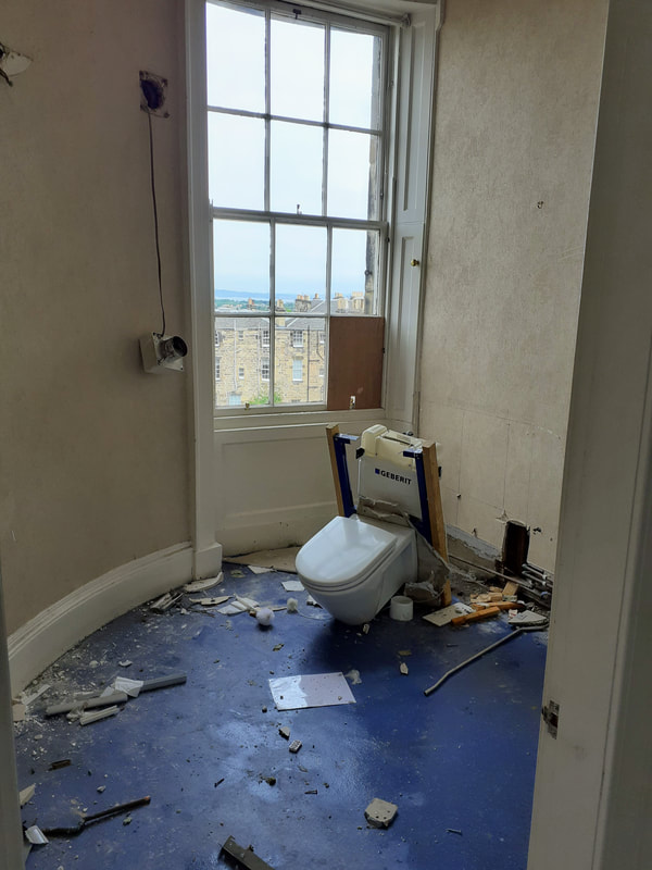 Office strip out at Albyn Place in Edinburgh by Brown Demolitions Ltd