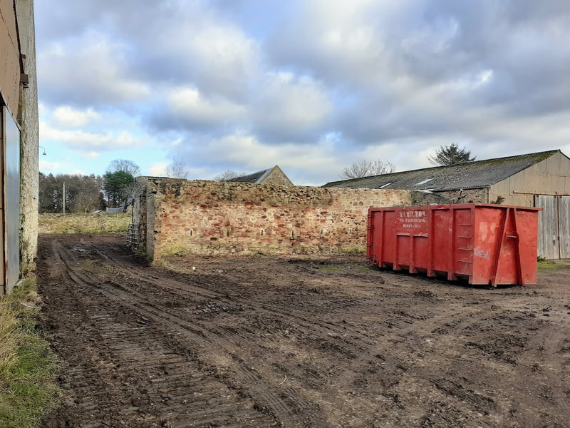 Farm building demolition and site clearance in East Lothian, click here for more information on our farm demolition and site clearance services in Scotland