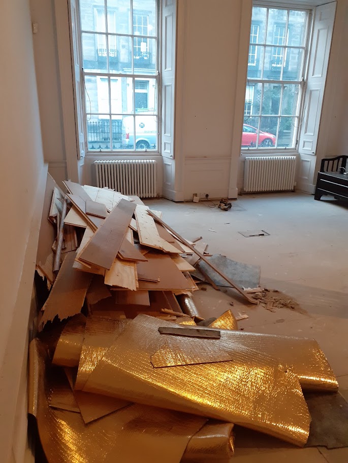 Office interior strip out contractor in Edinburgh, click here for a strip out quote in Edinburgh or Scotland from Brown Demolitions